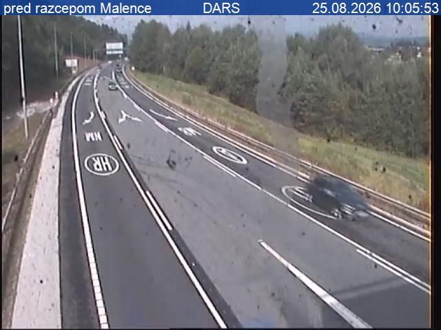 Traffic Cam Skofljica: A1/A2/E70, Ljubljana - južna obvoznica, razcep Malence