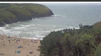 Mullion: Poldhu Cove, Cornwall viewed from Trewoon