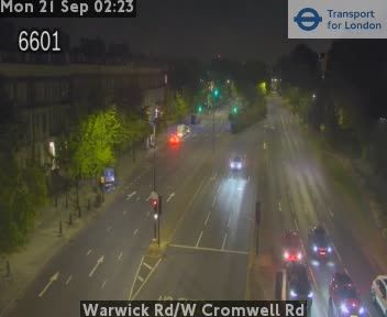 Traffic Cam London: Warwick Rd/W Cromwell Rd