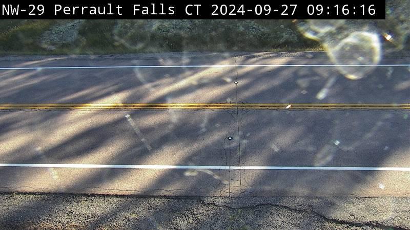 Traffic Cam Unorganized Kenora District: Highway 105 near Perrault Falls (Central Time)