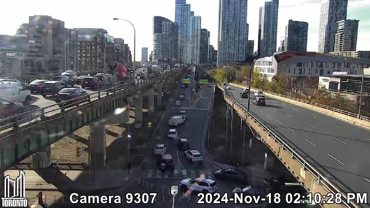 Traffic Cam CityPlace: Lake Shore Blvd W near Spadina Ave