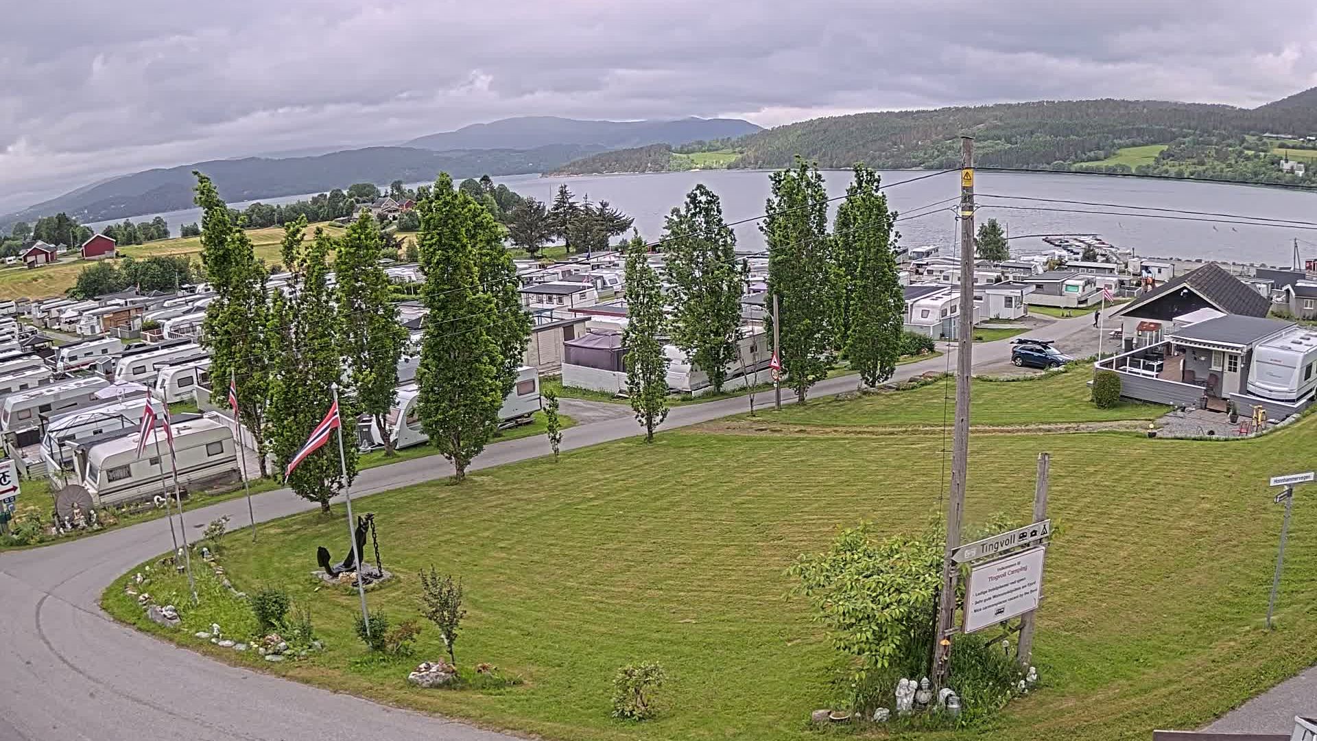 Webcam Tingvoll / Blick auf den Campingplatz / Mre og Romsdal / Norwegen