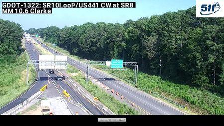 Traffic Cam Athens-Clarke County Unified Government: GDOT-CCTV-SR10-01064-CW-01--1