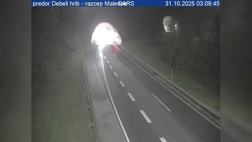 Traffic Cam Skofljica: A2/E70, Karavanke - Obrežje, predor Debeli hrib
