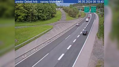 Avtocesta Ljubljana - Obrežje, razcep Malence