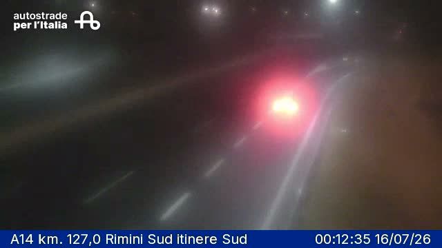 Traffic Cam Rimini: A14 km. 127,0 - Sud itinere Sud