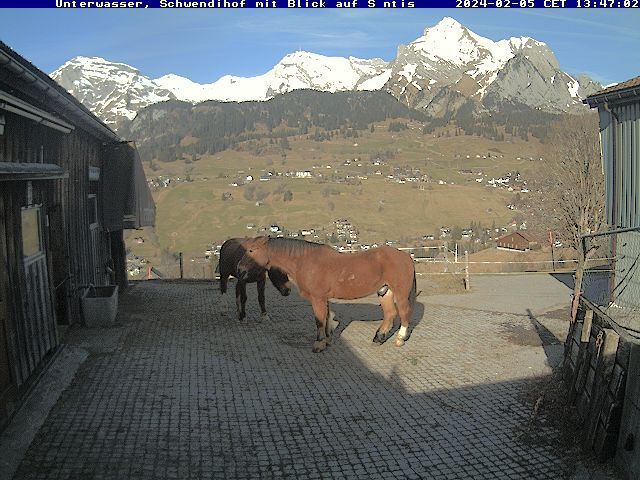 Unterwasser: Wildhaus mit Säntis