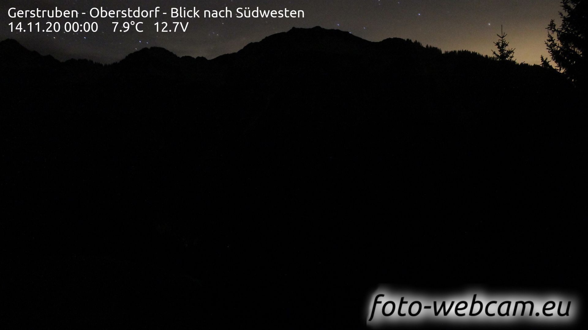 Traffic Cam Oberstdorf: Gerstruben - Blick nach Südwesten