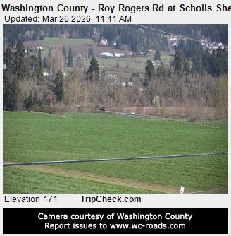Traffic Cam Sherwood: Washington County - Roy Rogers Rd at Scholls - Rd