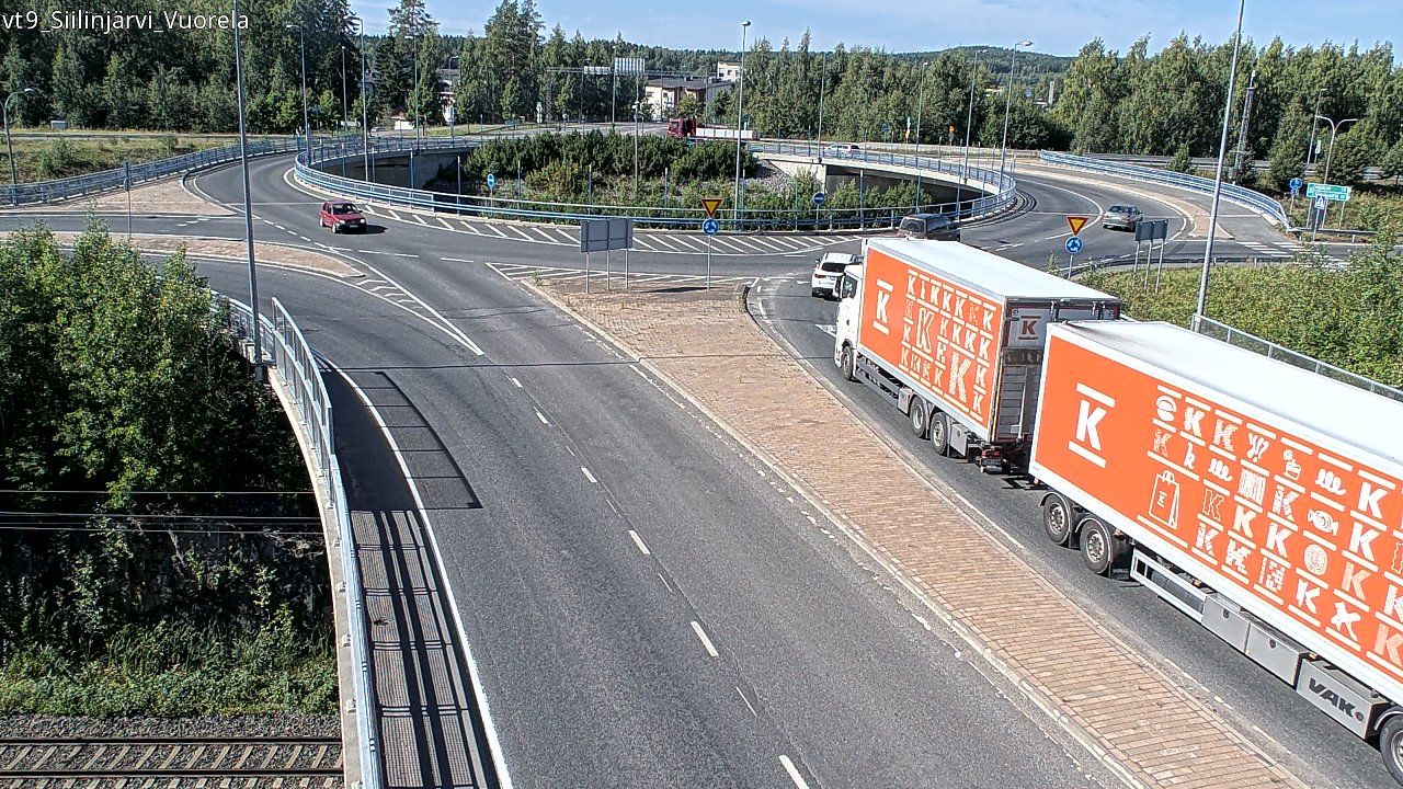 Traffic Cam Siilinjarvi: Tie - Vuorela - Kuopioon