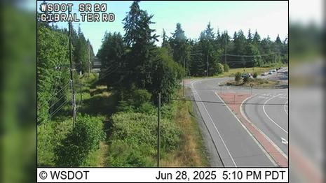 Traffic Cam Anacortes: SR 20 at MP 47.3: Gibralter Rd