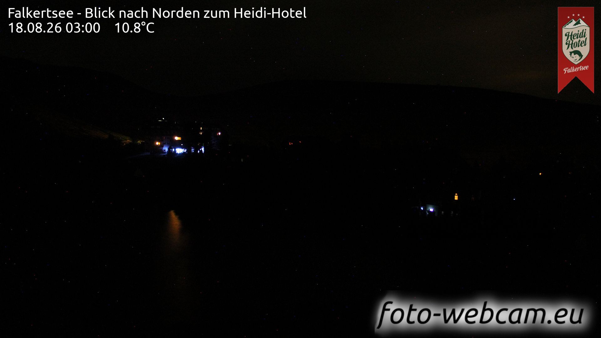 Traffic Cam Reichenau: Falkertsee - Blick nach Norden zum Heidi-Hotel