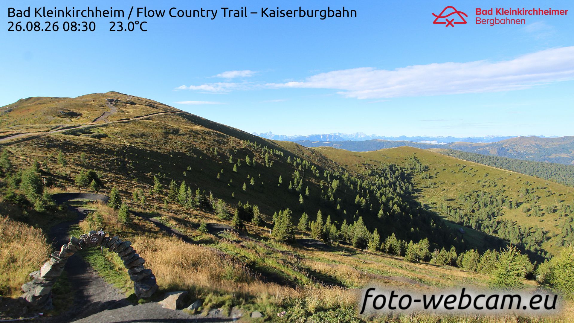 Traffic Cam Bad Kleinkirchheim: Flow Country Trail - Kaiserburgbahn