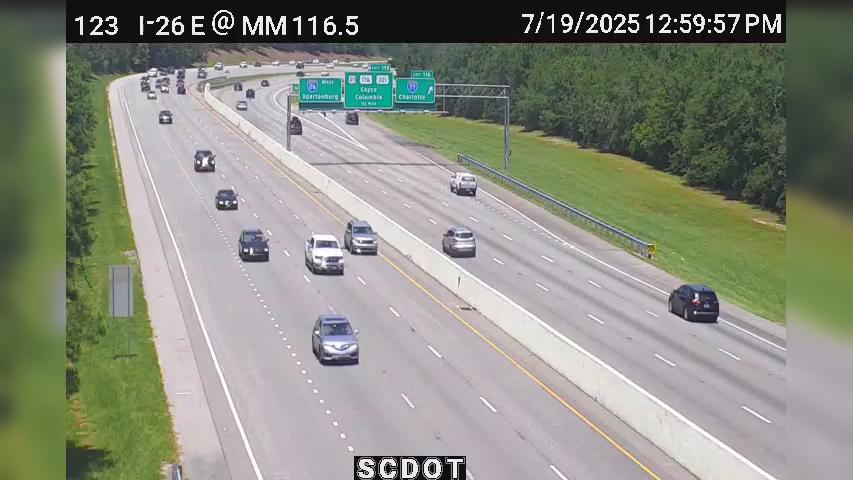 Traffic Cam Dixiana: I-26 E @ MM 116.5