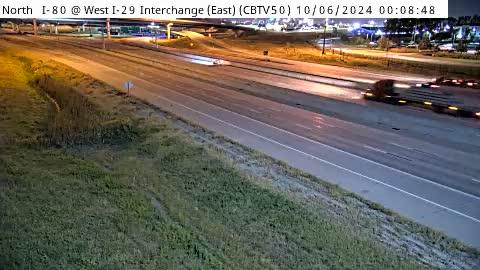 Traffic Cam Council Bluffs: CB - I-80 @ West I-29 Interchange (East) (50