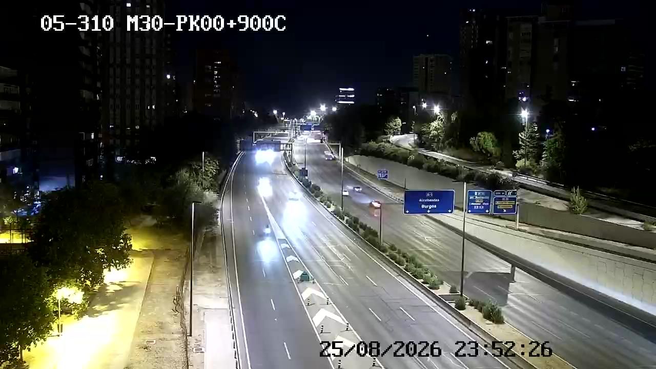 Traffic Cam Castilla: M30 - PK00+900 C