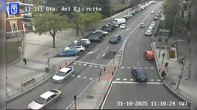 Aluche Army Roundabout Traffic