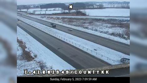 Traffic Cam Burke: I-41 at WIS 49/County KK