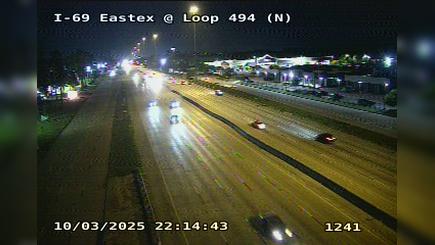 Traffic Cam Houston › South: I-69 Eastex @ Loop 494 (N)