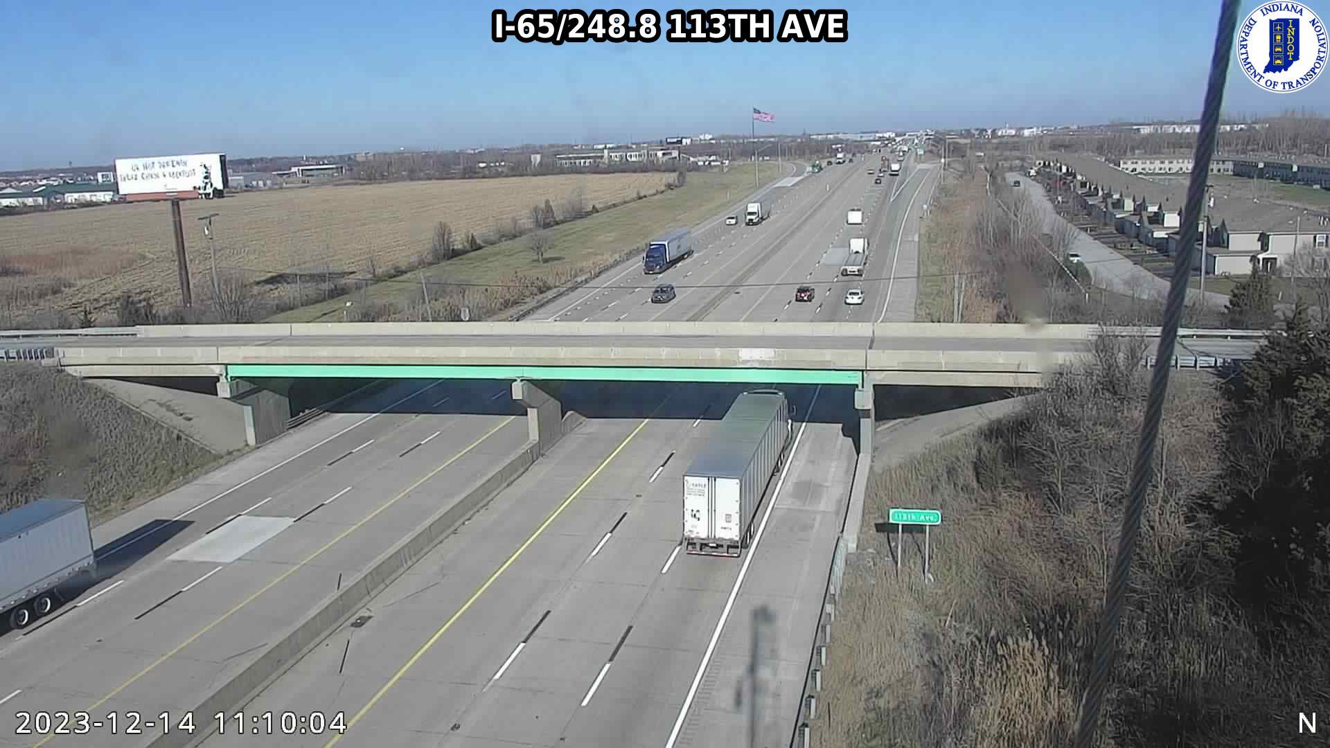Traffic Cam Crown Point: I-65: I-65/248.8 113TH AVE : I-65/248.8 113TH AVE