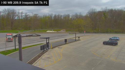 Traffic Cam Indian Castle › East: I-90 EB 209.9 Iroquois SA Truck Pk