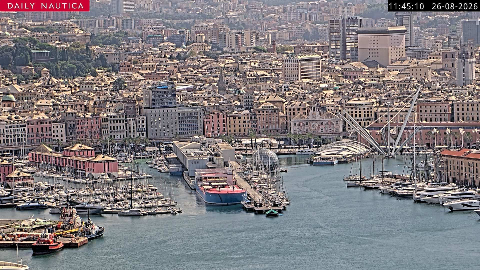 Traffic Cam Genoa: Porto Antico - Porto di Genova - Port of Genova, passenger gates