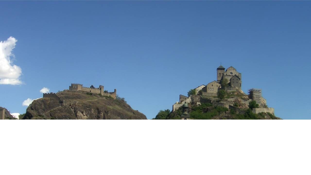 Sitten: Vue sur Valère et Tourbillon