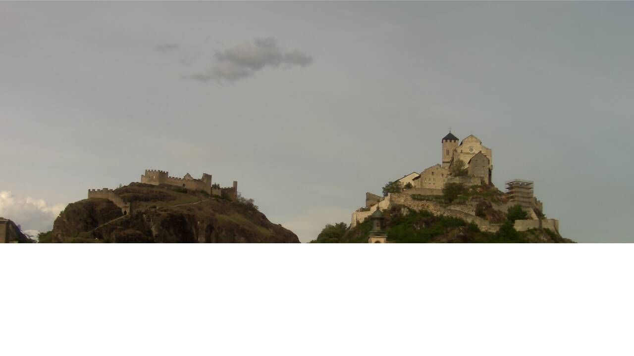 Sitten: Vue sur Valère et Tourbillon