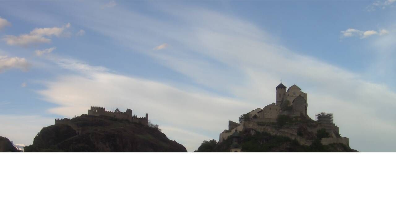 Sitten: Vue sur Valère et Tourbillon