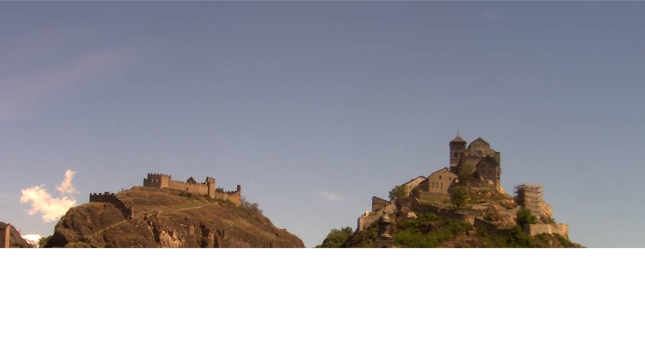 Sitten: Vue sur Valère et Tourbillon