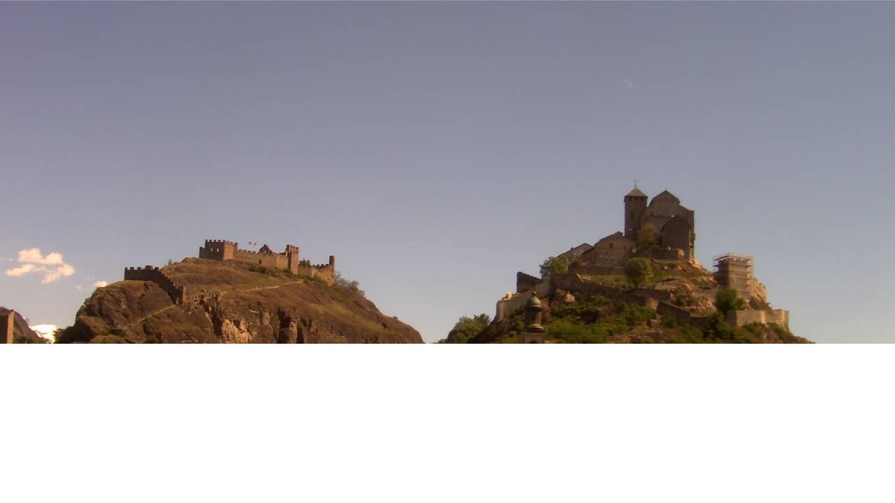 Sitten: Vue sur Valère et Tourbillon