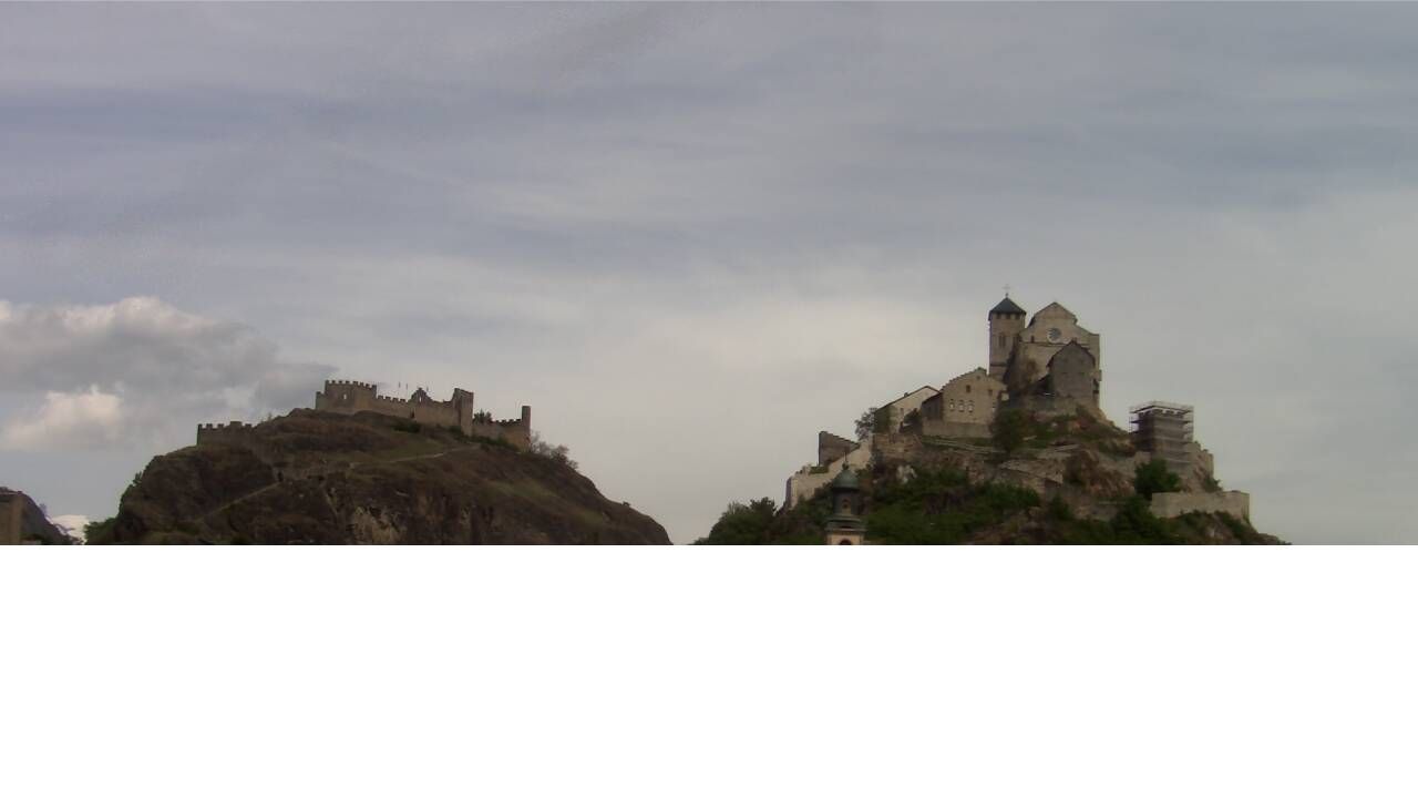 Sitten: Vue sur Valère et Tourbillon