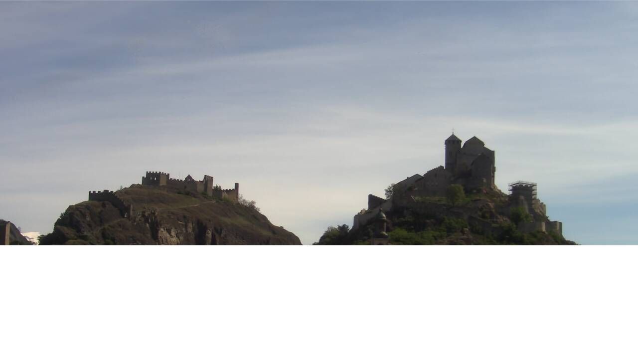 Sitten: Vue sur Valère et Tourbillon