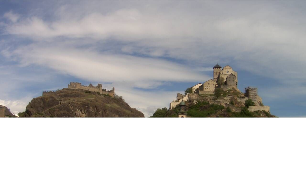 Sitten: Vue sur Valère et Tourbillon