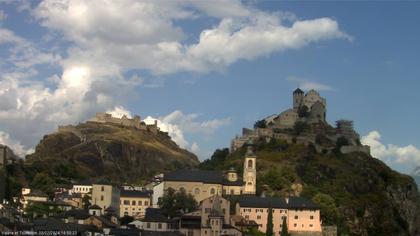 Sitten: Vue sur Valère et Tourbillon