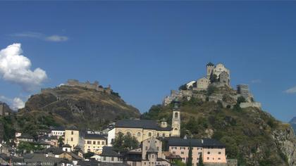 Sitten: Vue sur Valère et Tourbillon