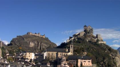 Sitten: Vue sur Valère et Tourbillon