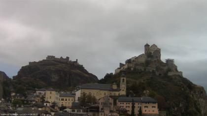 Sitten: Vue sur Valère et Tourbillon