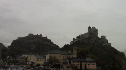 Sitten: Vue sur Valère et Tourbillon