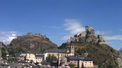 Sitten: Vue sur Valère et Tourbillon