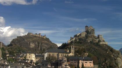 Sitten: Vue sur Valère et Tourbillon