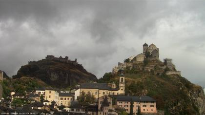 Sitten: Vue sur Valère et Tourbillon