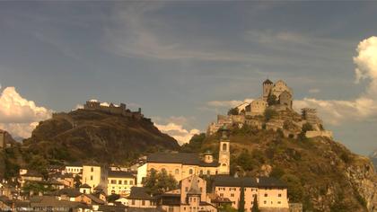 Sitten: Vue sur Valère et Tourbillon