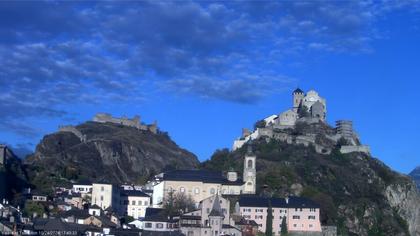 Sitten: Vue sur Valère et Tourbillon