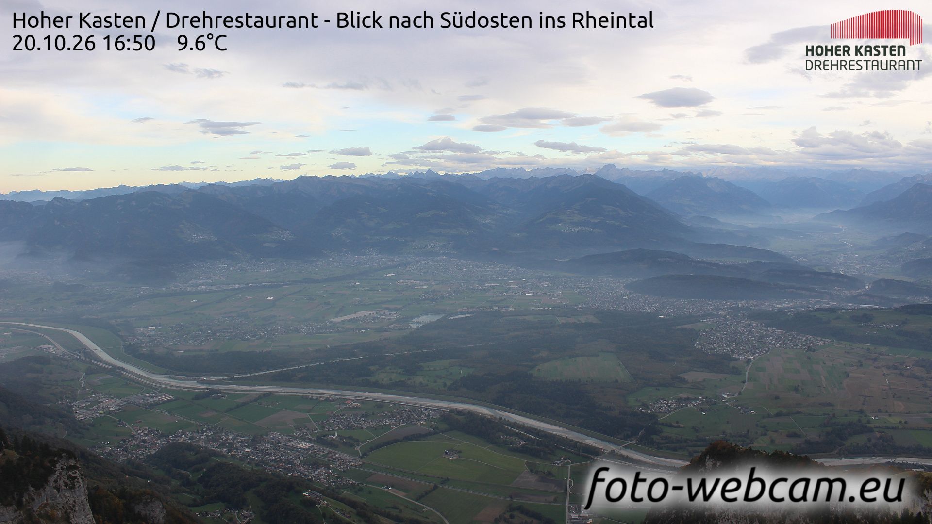 Altstätten: Drehrestaurant Hoher Kasten - Rheintal