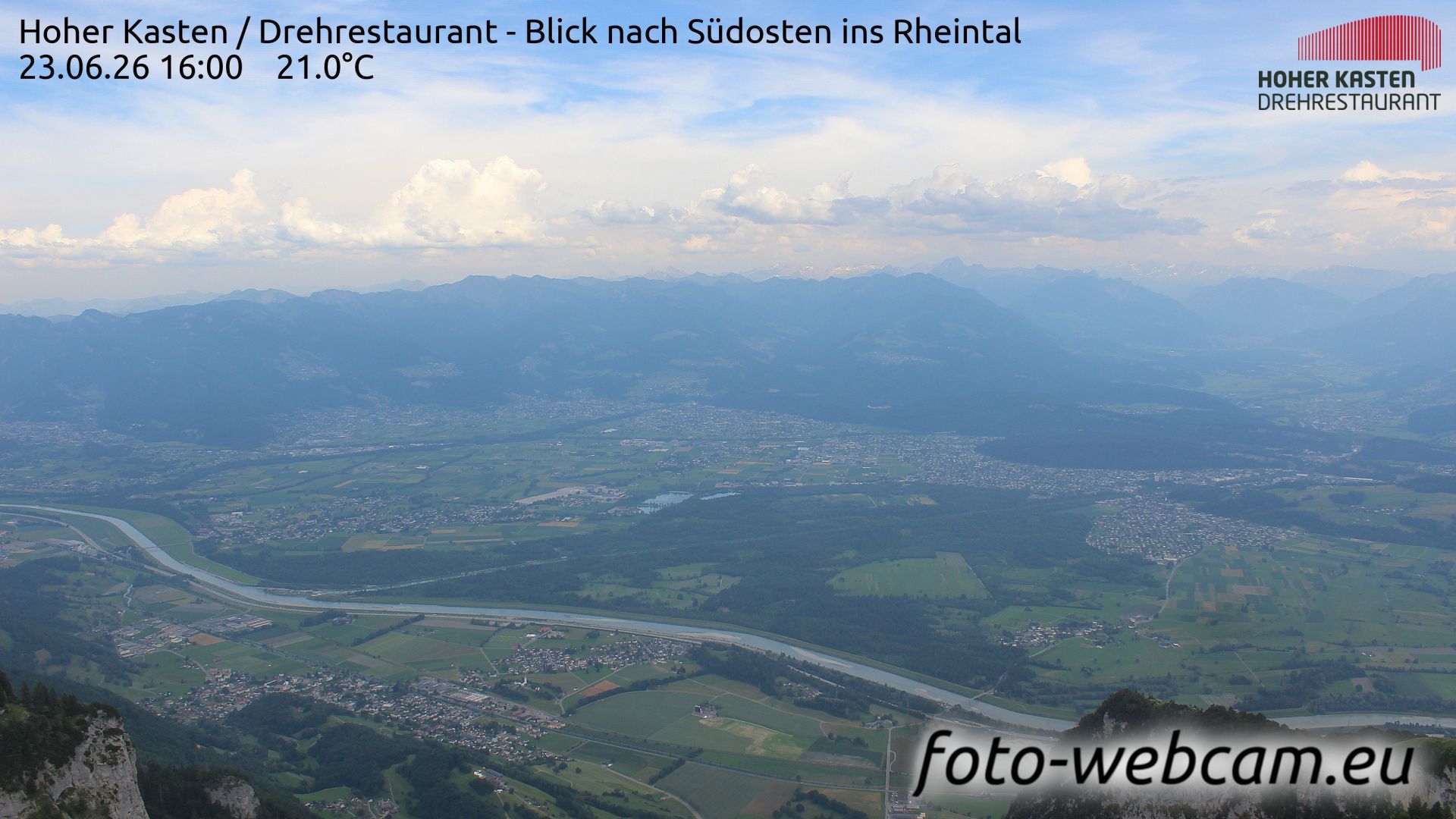 Altstätten: Drehrestaurant Hoher Kasten - Rheintal