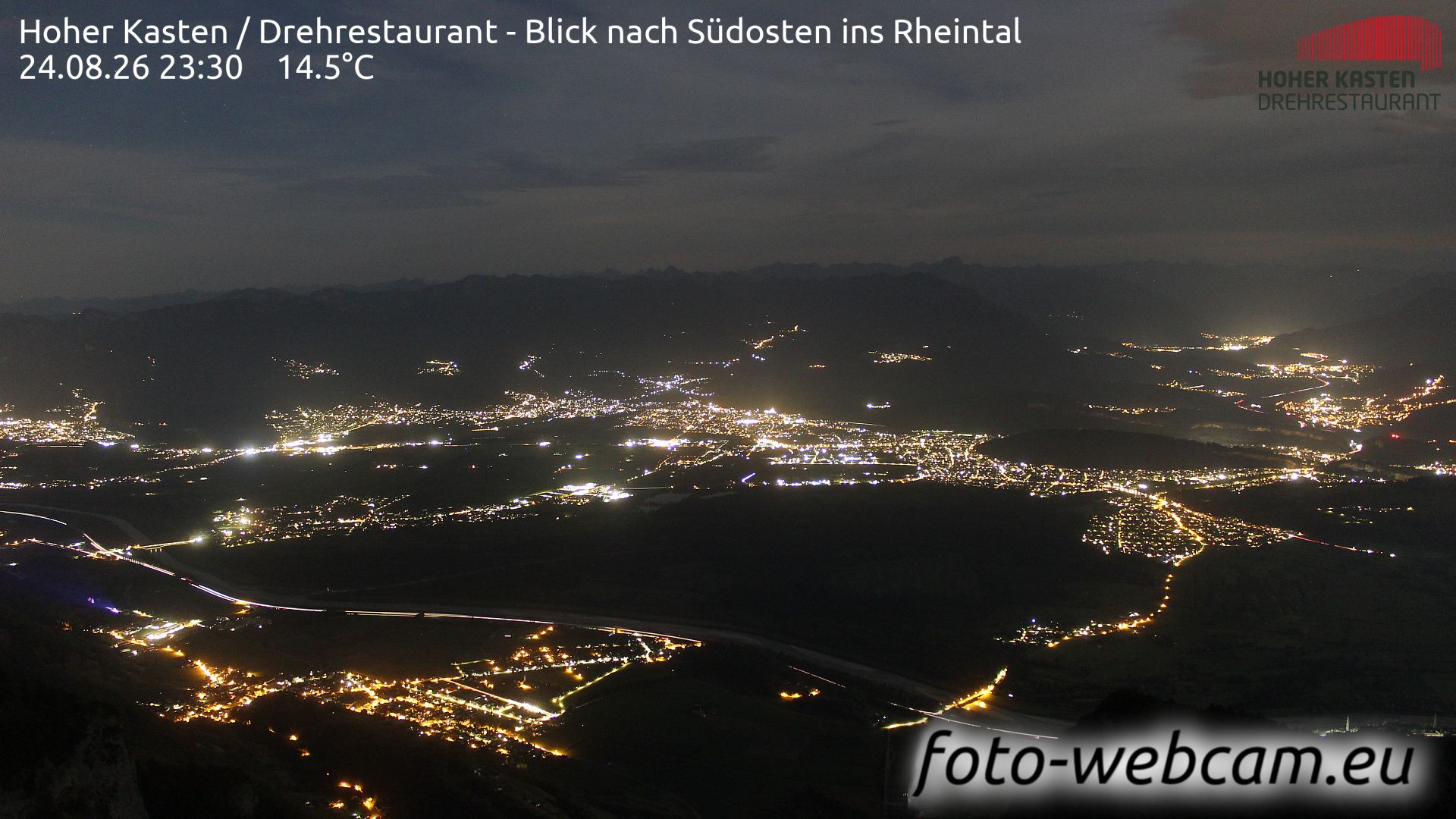 Altstätten: Drehrestaurant Hoher Kasten - Rheintal
