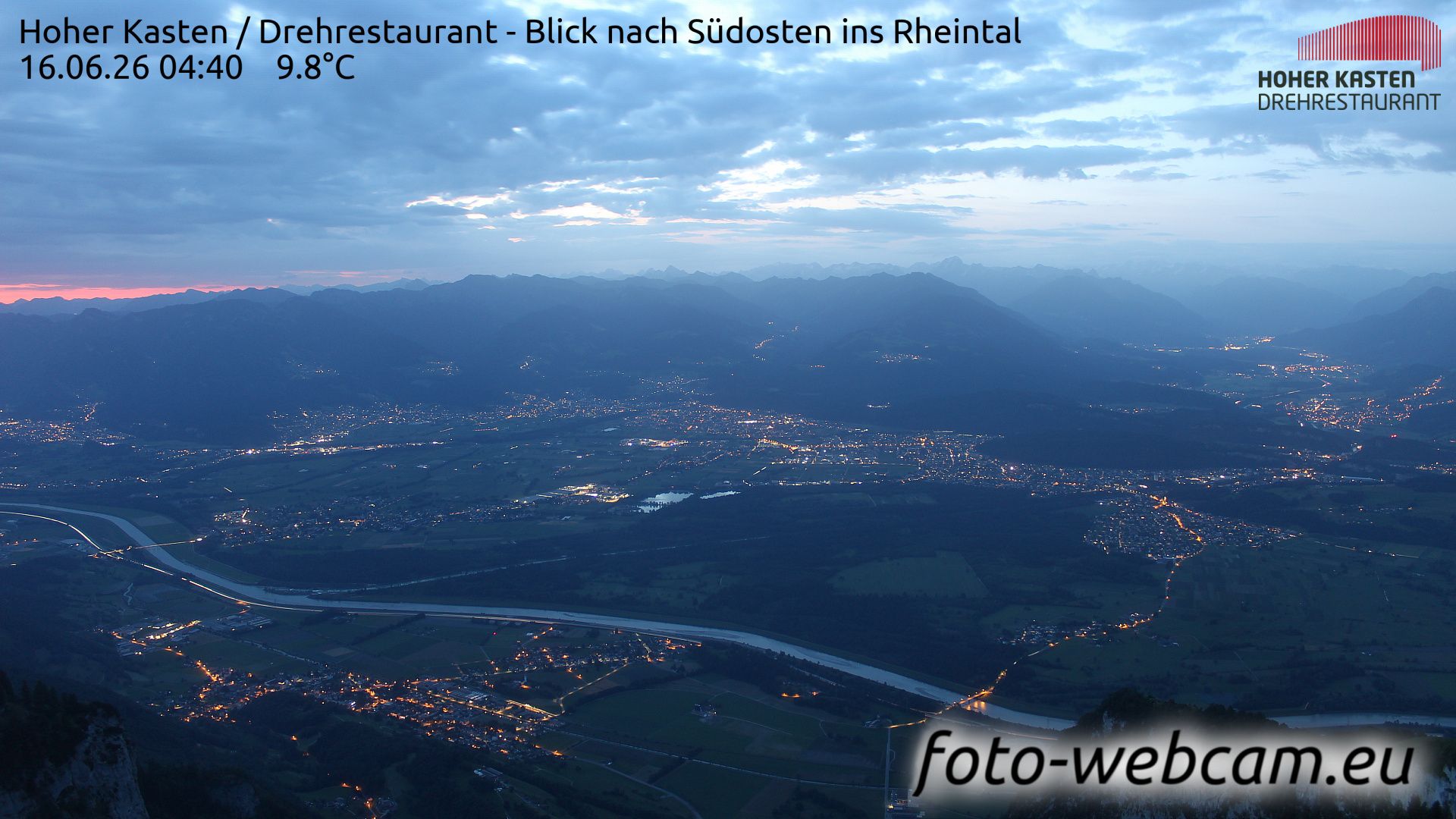 Altstätten: Drehrestaurant Hoher Kasten - Rheintal