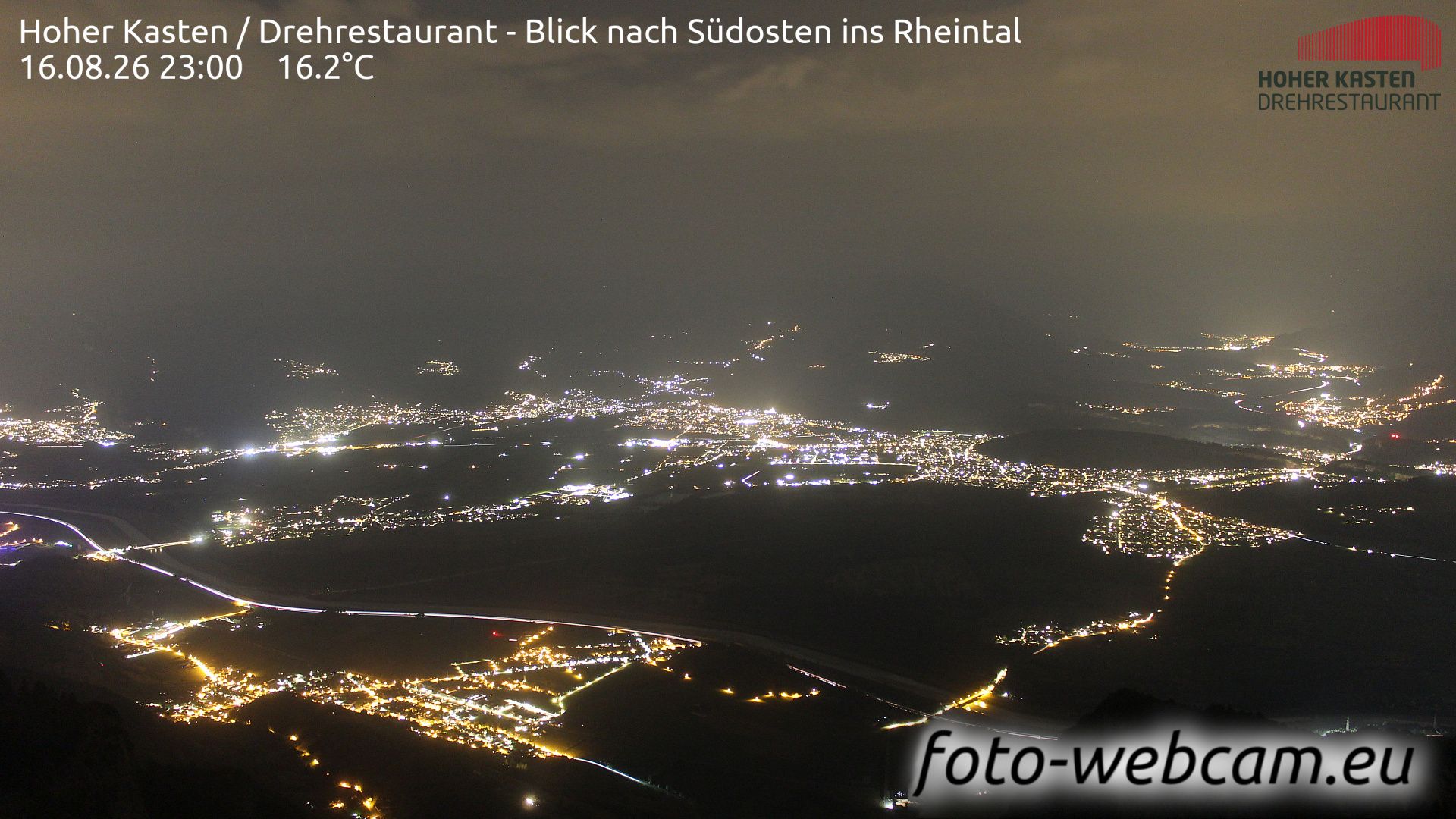 Altstätten: Drehrestaurant Hoher Kasten - Rheintal