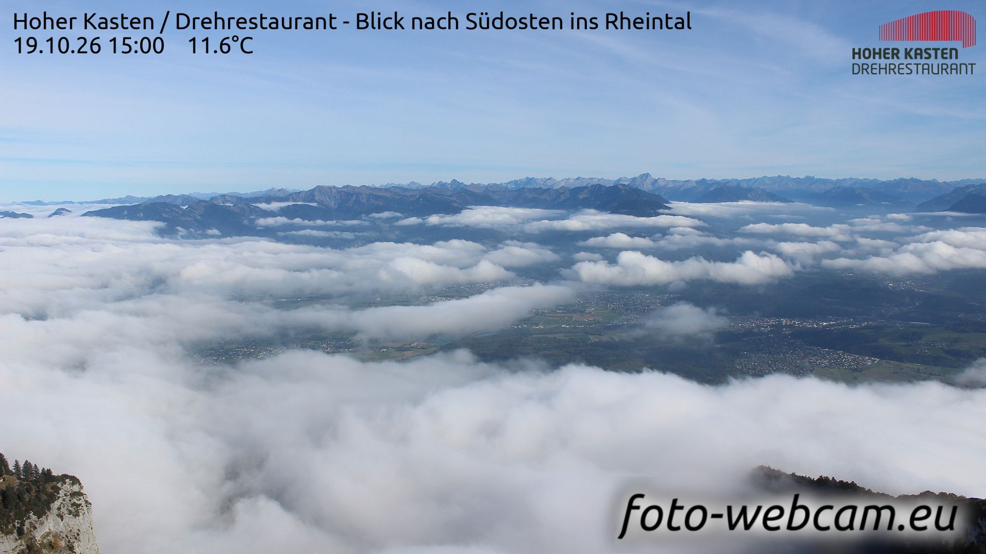 Altstätten: Drehrestaurant Hoher Kasten - Rheintal